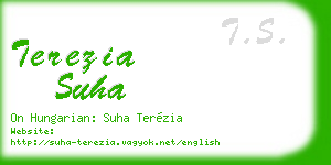 terezia suha business card